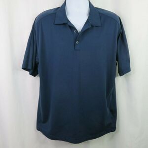 Nike Golf Polo Shirt Navy Blue Solid Mens L Fit Dry Performance Pullover